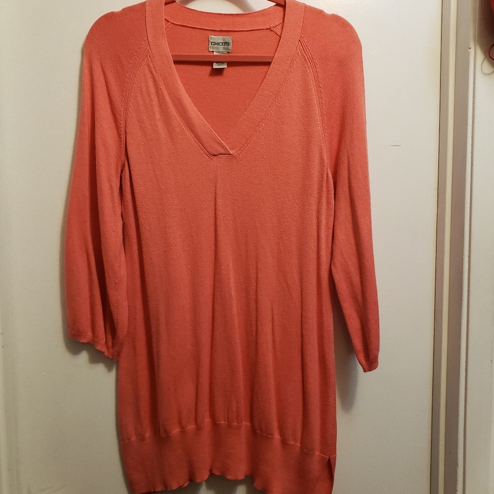 Chico's peach sweater - size 1